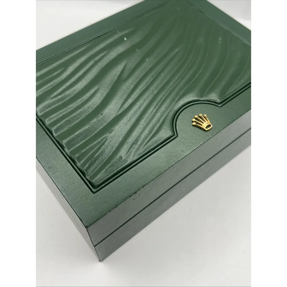 Rolex Watch Box Case Green Leather Wood 39139.64 AUTHENIC